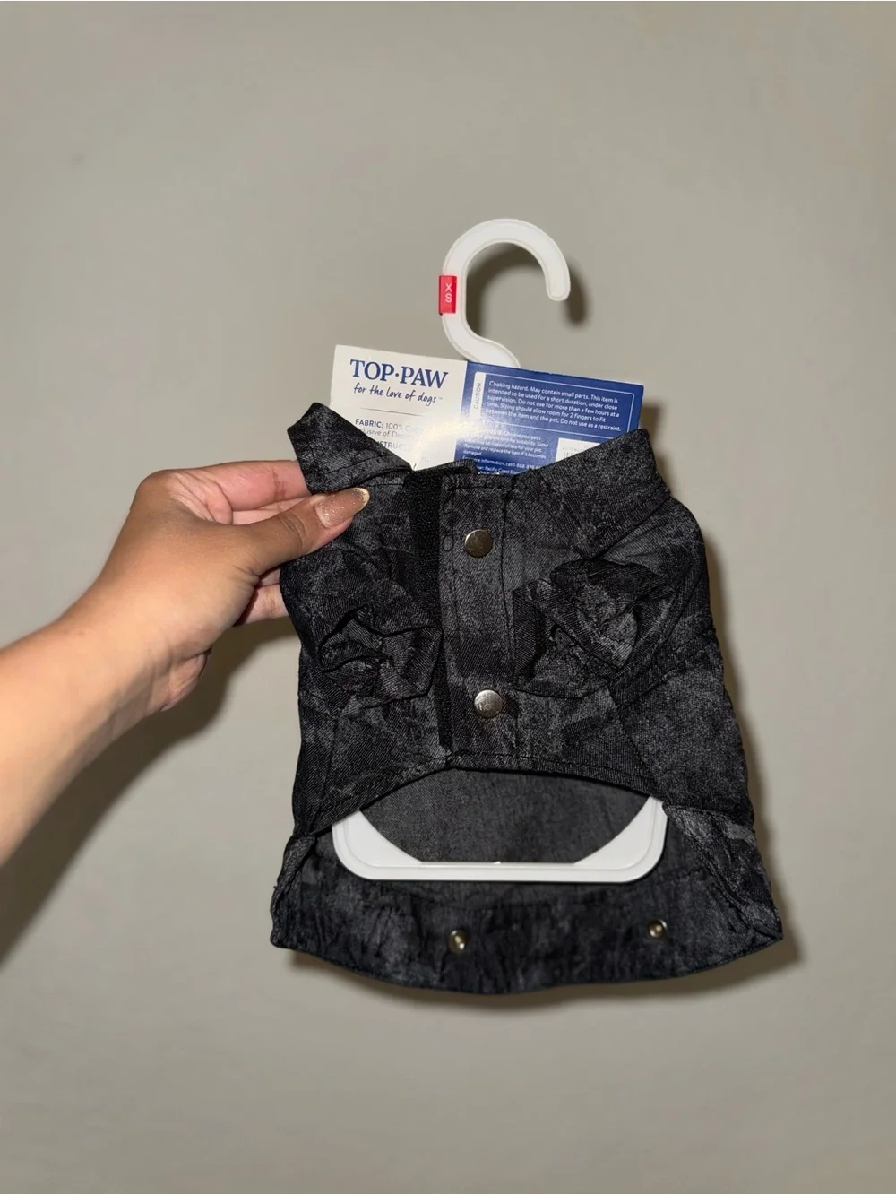 Top Paw Black Dog Vest Jacket